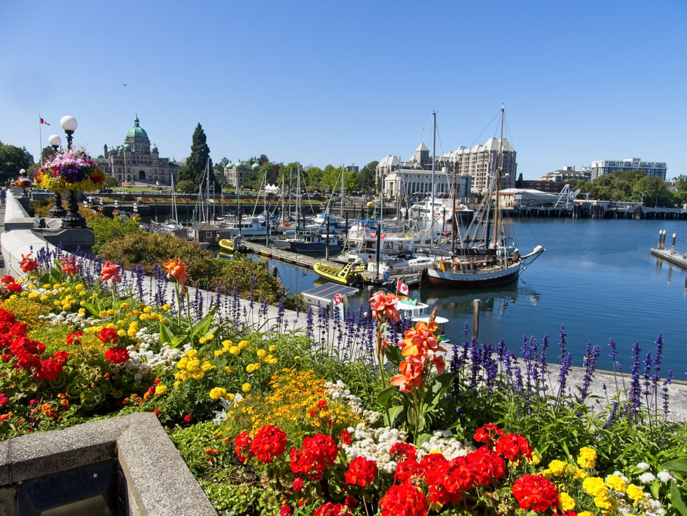 Inner Harbor in downtown of Victoria BC